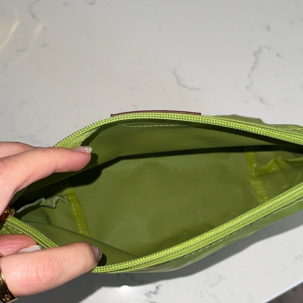 Longchamp Lime Green Nylon Cosmetic Bag - Picture 5 of 6